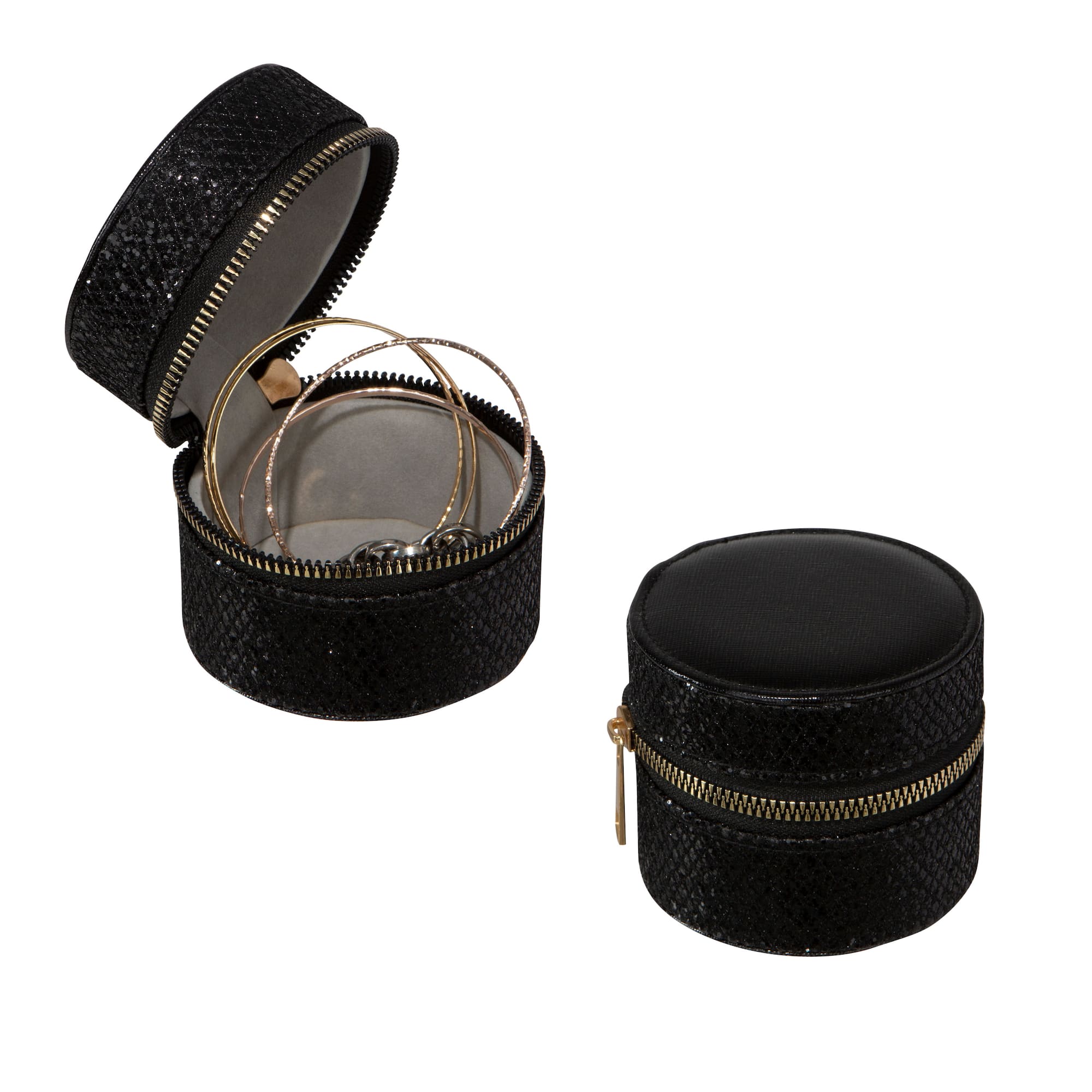 Ruby + Cash Black Circle Travel Jewelry Accessory Organizer
